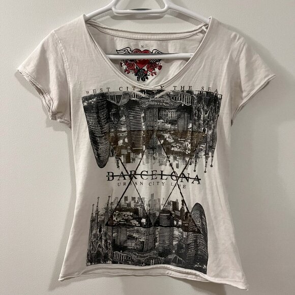 Safan Women's Barcelona T-Shirt, Medium, White - Picture 2 of 4